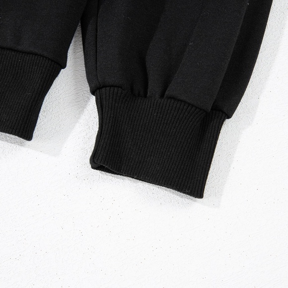 1 MEDIUM LEFT!!! Black Leopard Print Colorblock Raglan Sleeve Sweatshirt - Picture 13 of 14